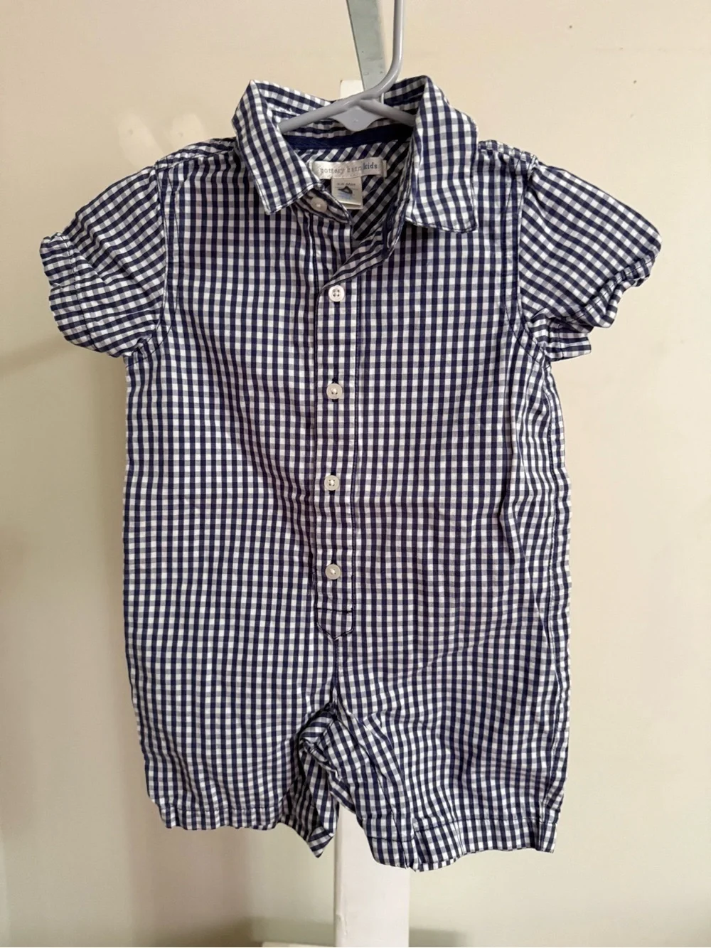 Pottery Barn Kids Gingham Romper